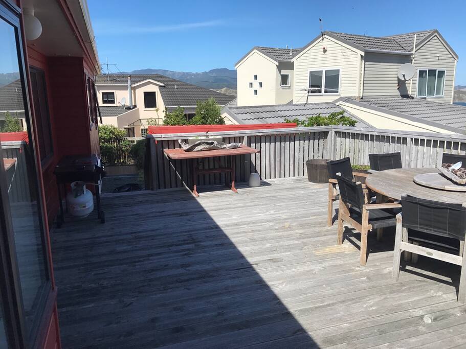 Spacious, sunny deck