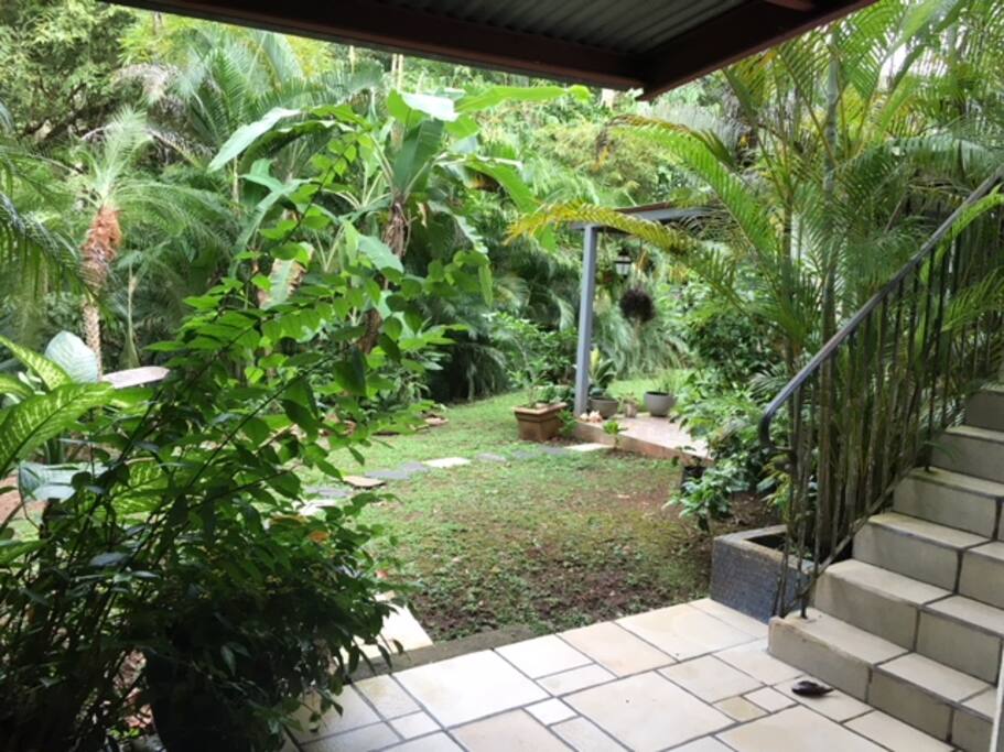 Entrance leading up to house
