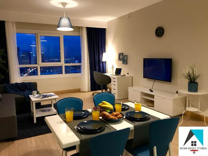 Dark Ocean Apartment -1+1 High Floor - Bahçelievler