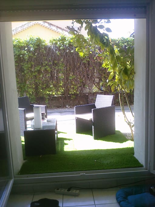 terrasse vue de la chambre