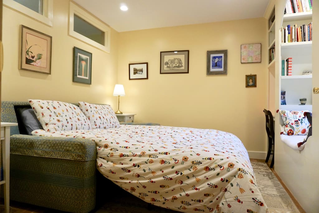 Cocoon is a suite on the first floor of our home with a bedroom, kitchenette, loveseat and bathroom (bath may be shared at times - see description).