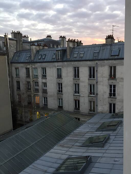 Une vue sur les toits et les verrières de Paris