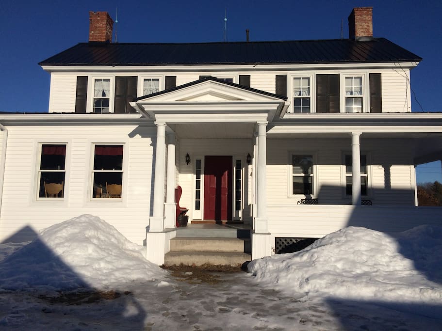 Side view of farm and entrance of the apartment