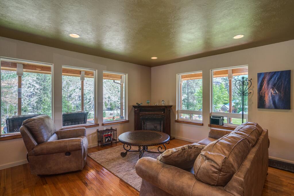 Living room with Electric Fireplace