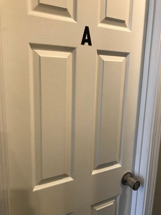 Bedroom coded lock.
