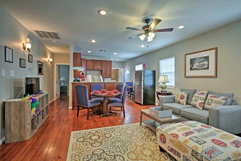 Find refuge from the heat in the large living area.