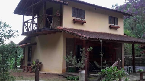 House in the woods. Waterfalls on the property. Wi-Fi.