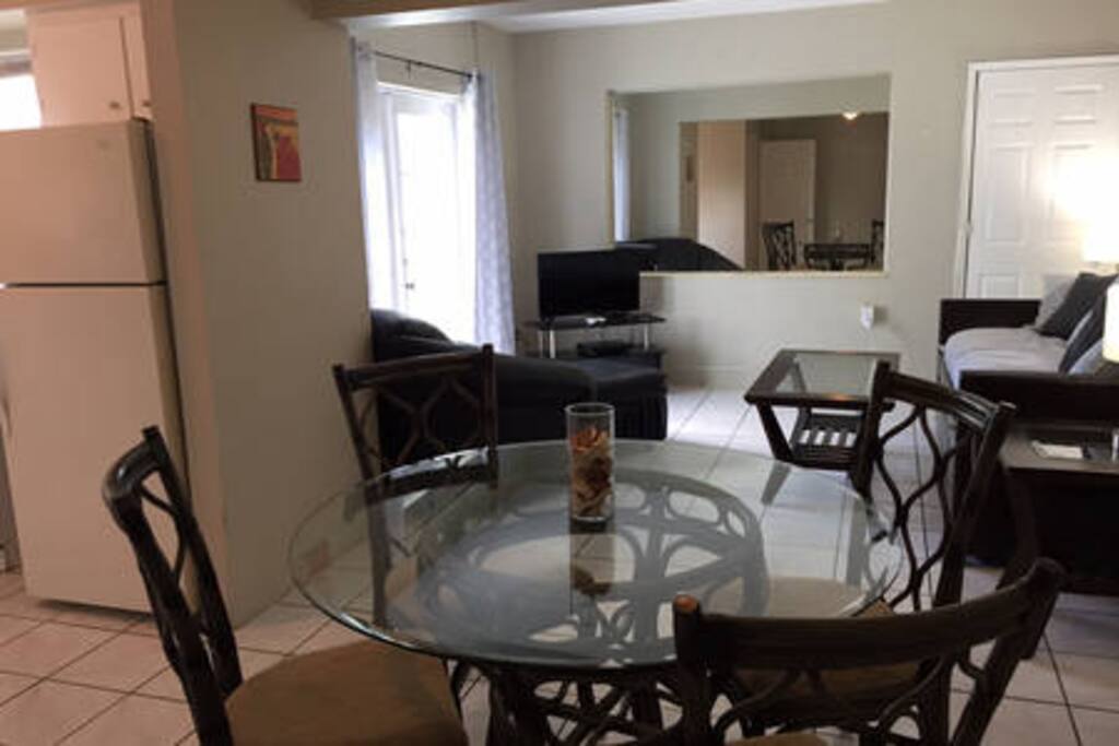 Open concept makes the living area extra spacious and very comfortable.