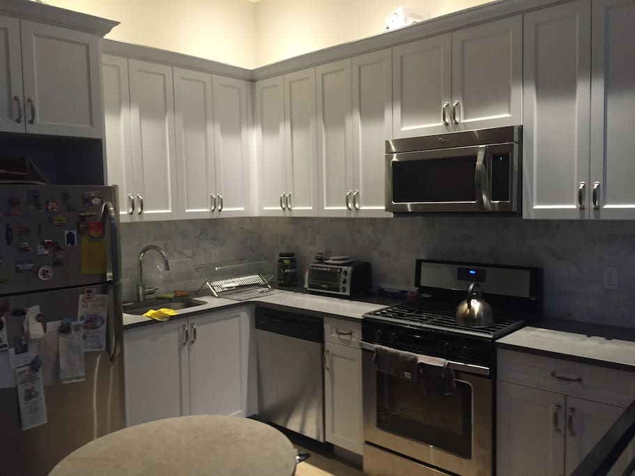 Full kitchen with ample preparation and storage space