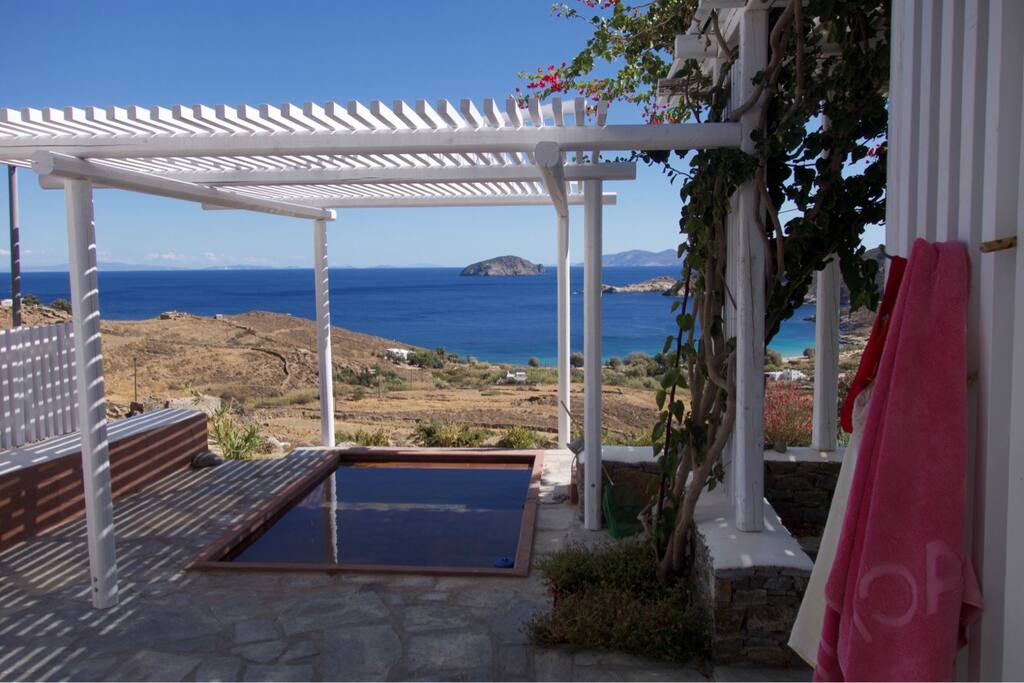 The new addition: shade for the pool!
