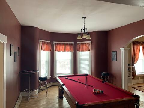 Village Flat with Antique Billiards