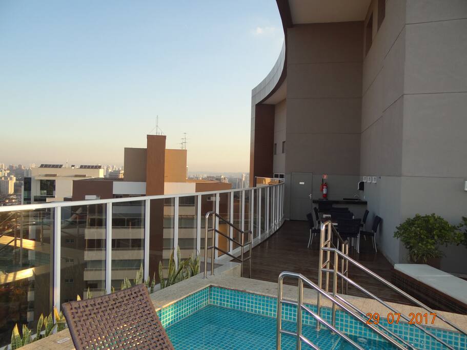 Another view from Rooftop Pool Overlooking Sao Paulo