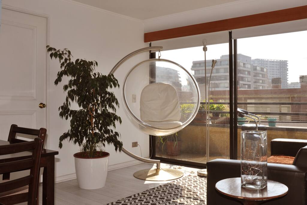 Soleada vista del living.