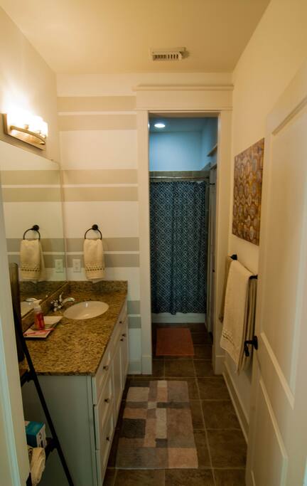 Upstairs full bathroom for the guest room