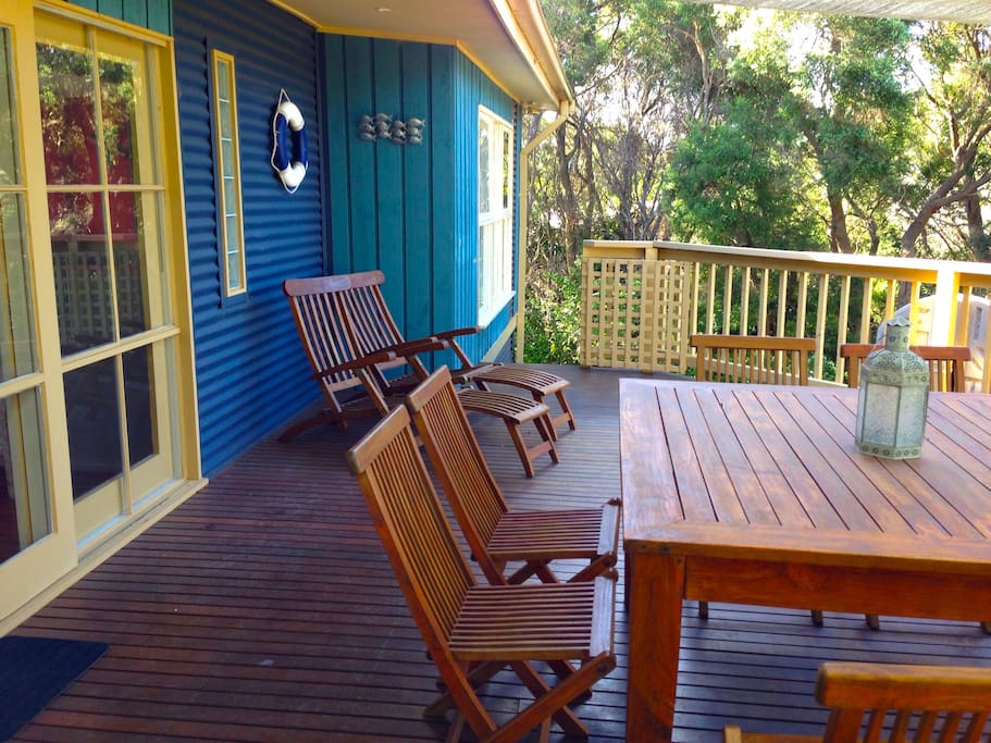 Large deck for outdoor entertaining