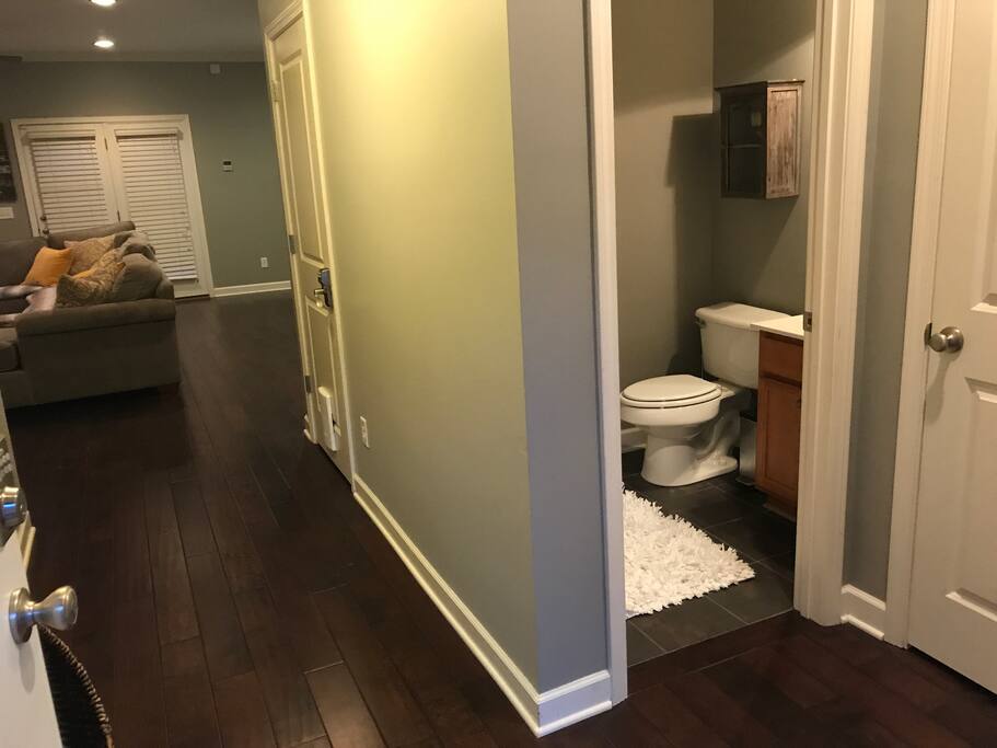 FRONT ENTRANCE
Foyer leads to living room or turn right to enter the 1/2 bathroom or laundry room