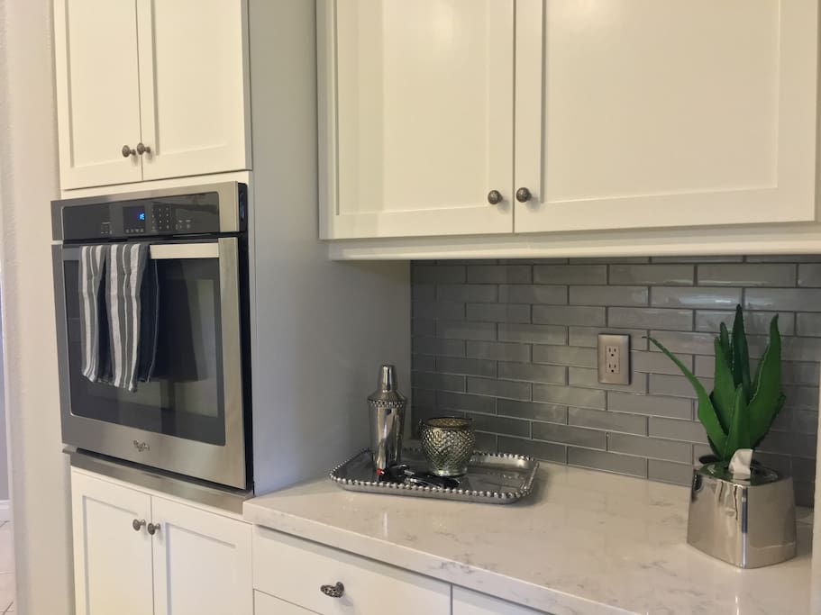 Kitchen view 2 - brand new convection oven