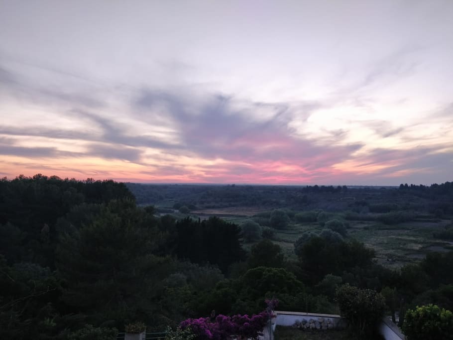 tramonto dal balcone