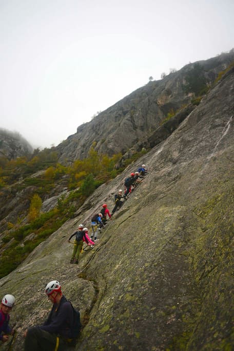 Bilde hører til fjellklatring Via Ferrata Valle
