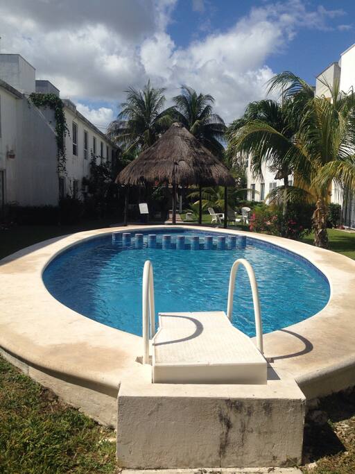 Alberca y palapa