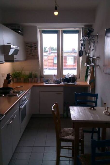 The kitchen that you share with two amazing flatmates.