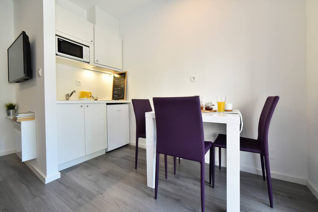 kitchenette with adjoined dining area
