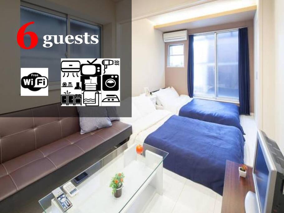 Up to 6 people can stay