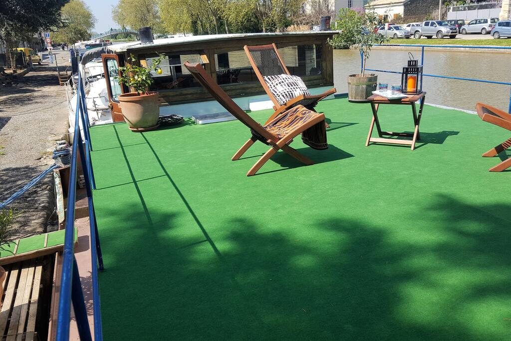 Terrasse détente, transat & hamac