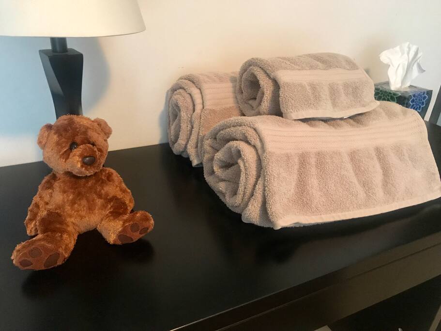 Towels provided.