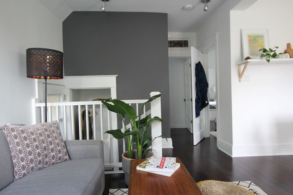 Cozy bedroom and bathroom down the hall