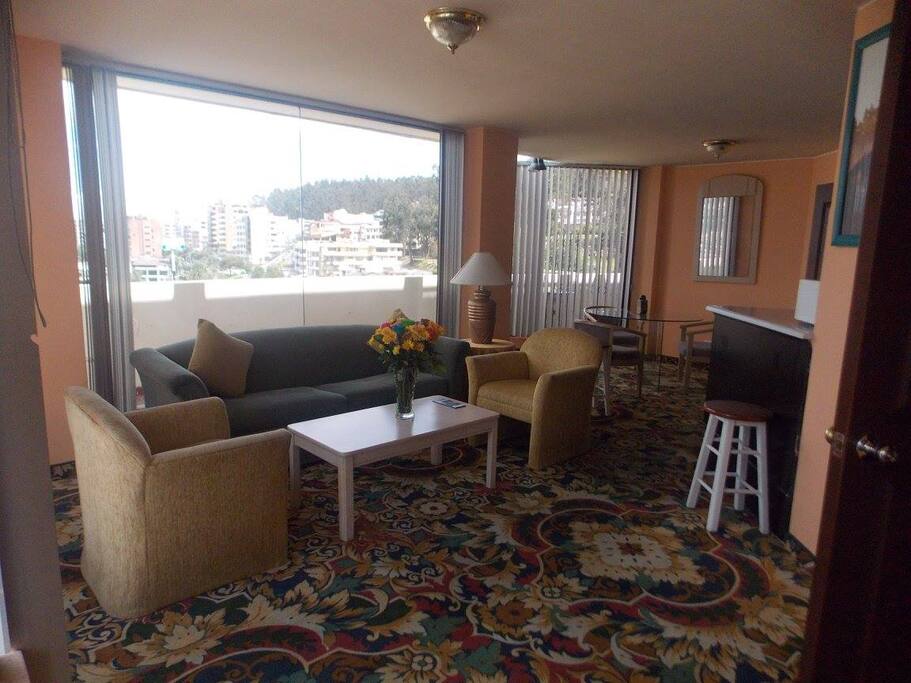 Zona de estar, mini bar.