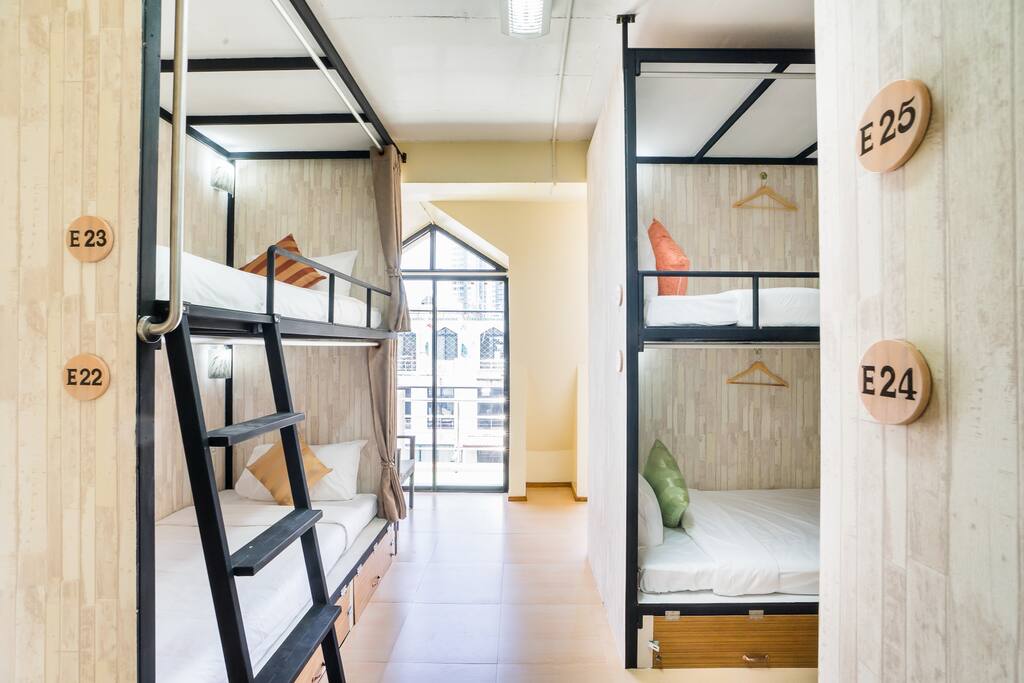 Open door to corridor -street view