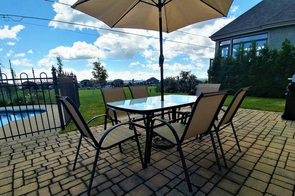 A little relaxing place in the backyard with an astonishing view