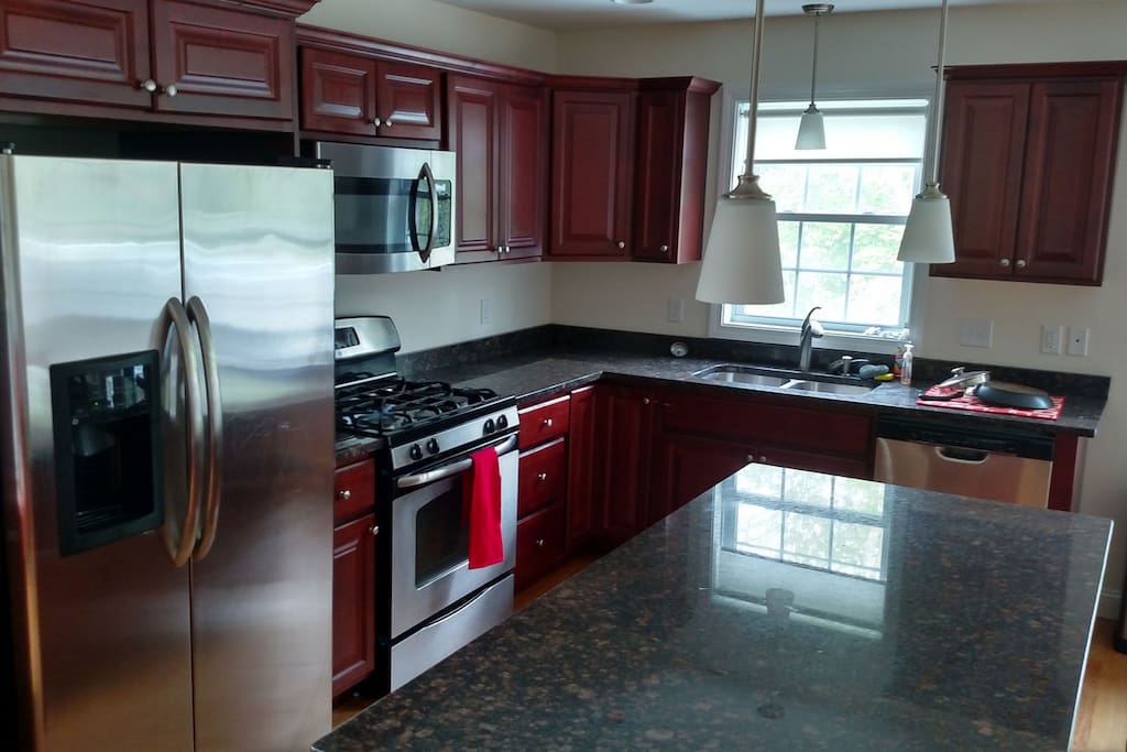 Kitchen with granite counters