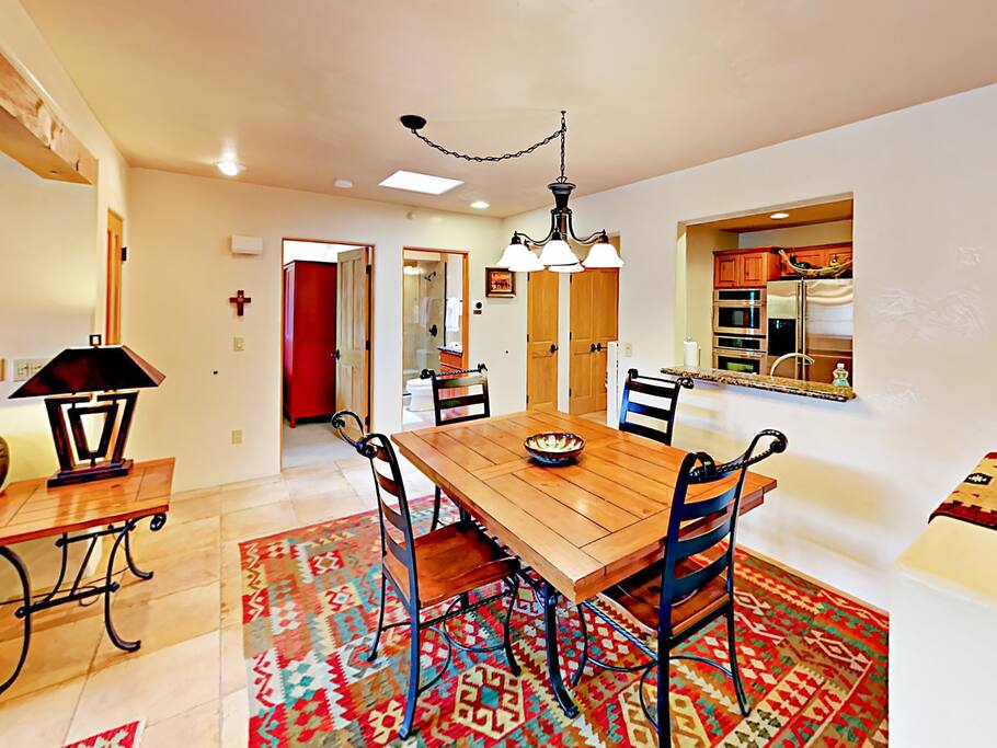 Enjoy dinner for 6 (2 additional chairs can be found in the laundry area).