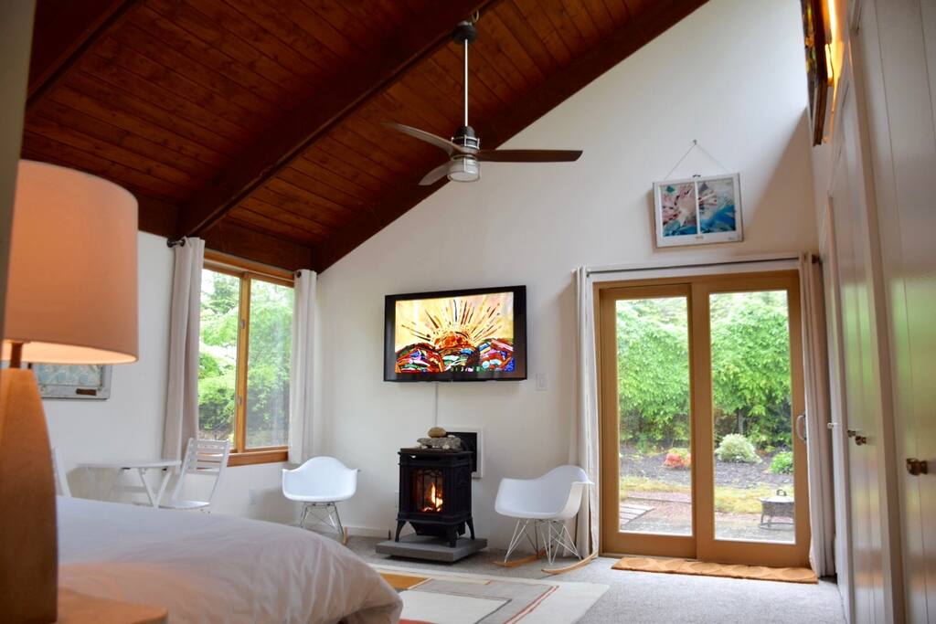 Vaulted Wood beamed ceiling