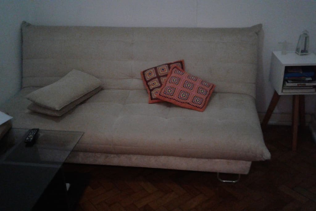 Sofá-cama na sala