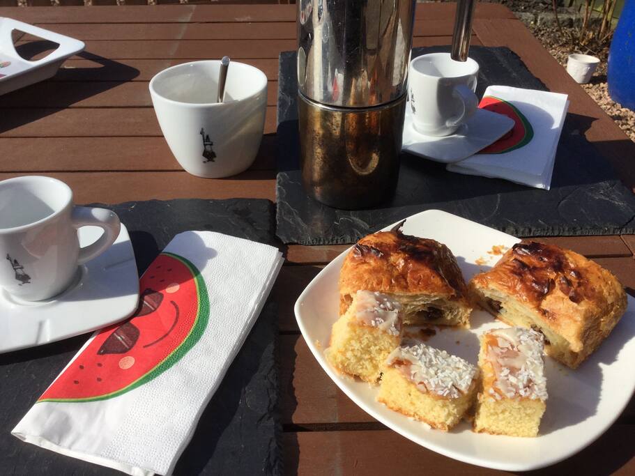 Coffee in the garden