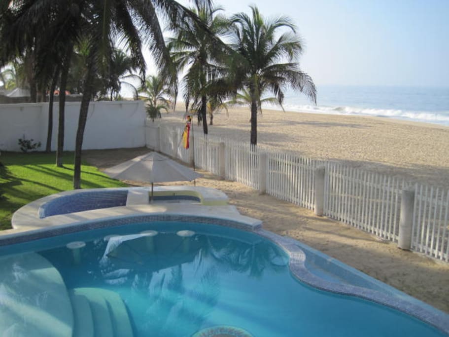 Pool from top of sliding board