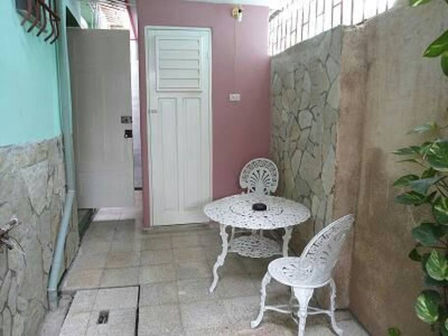 Terraza privada de una habitación
