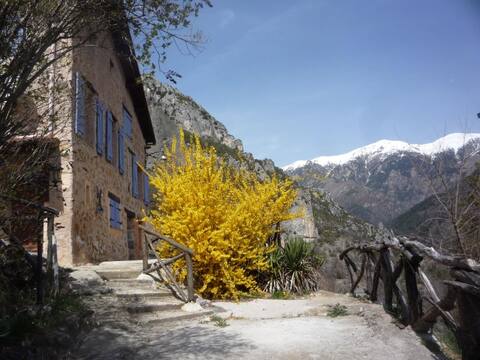 Renovated barn facing the Mercantour peaks