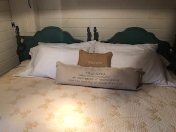 Comfortable King Bed in upstairs loft