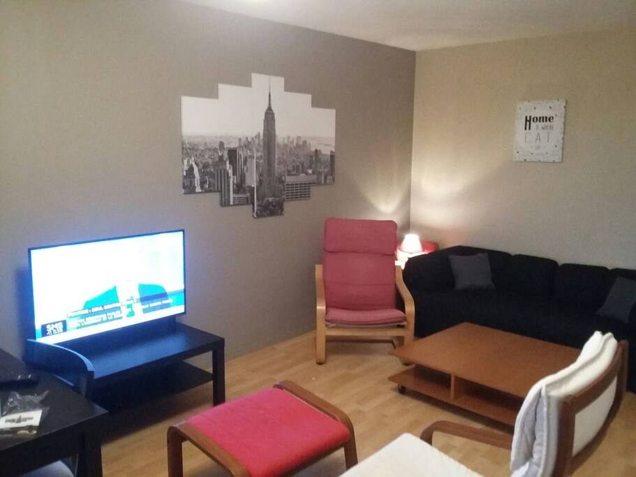 salon avec TV 40"