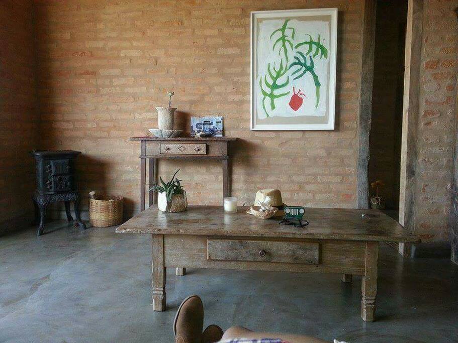 Sala integrada com cozinha
