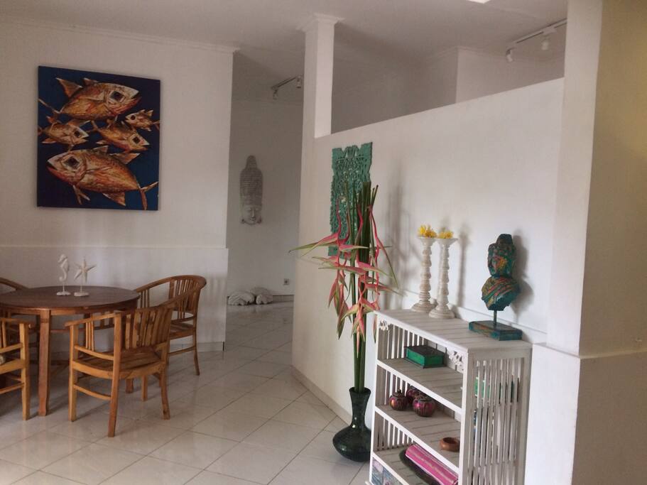 Looking from living area towards dining area