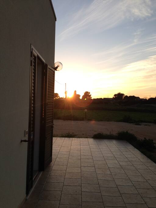 Esterno al tramonto