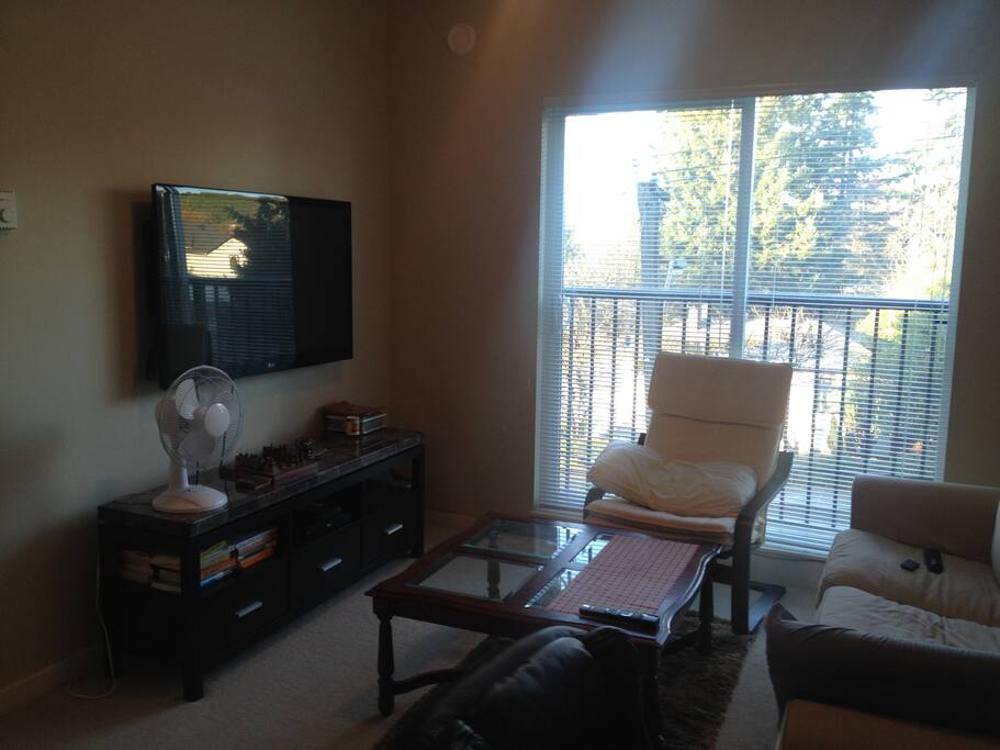 Living room with mountain view