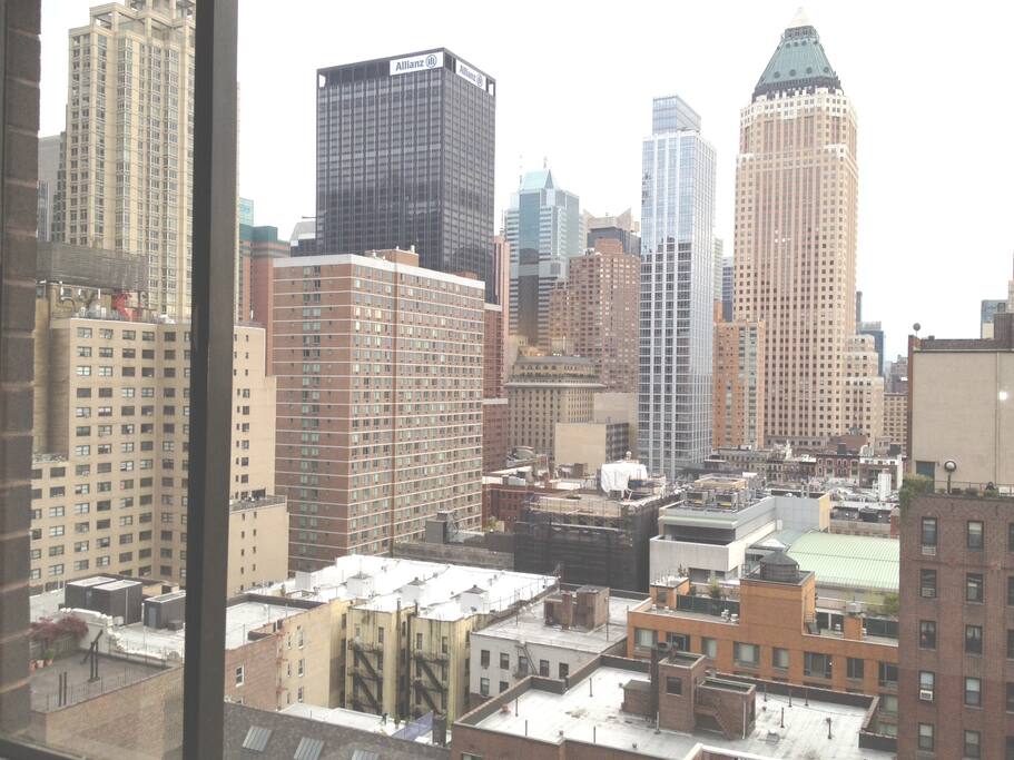View from highrise apartment window