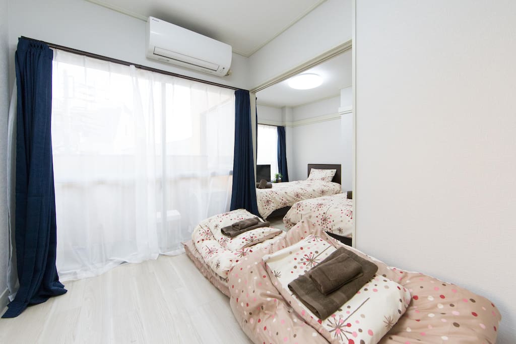 Spacious bedroom with enough sunlight