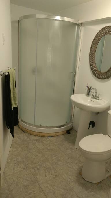 Shared guest washroom.